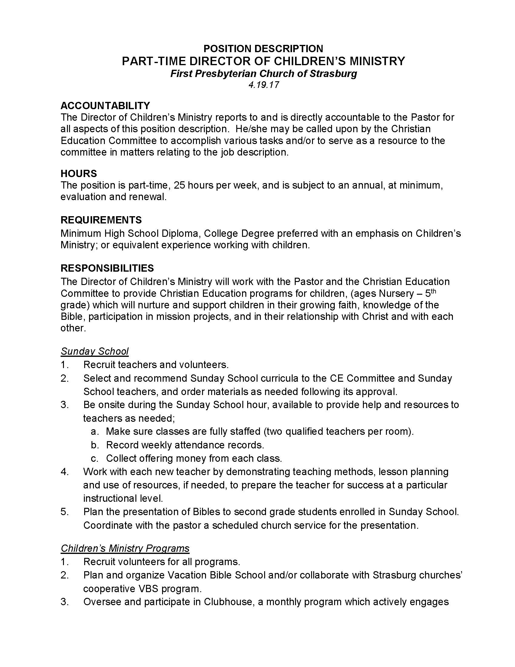 service director job description