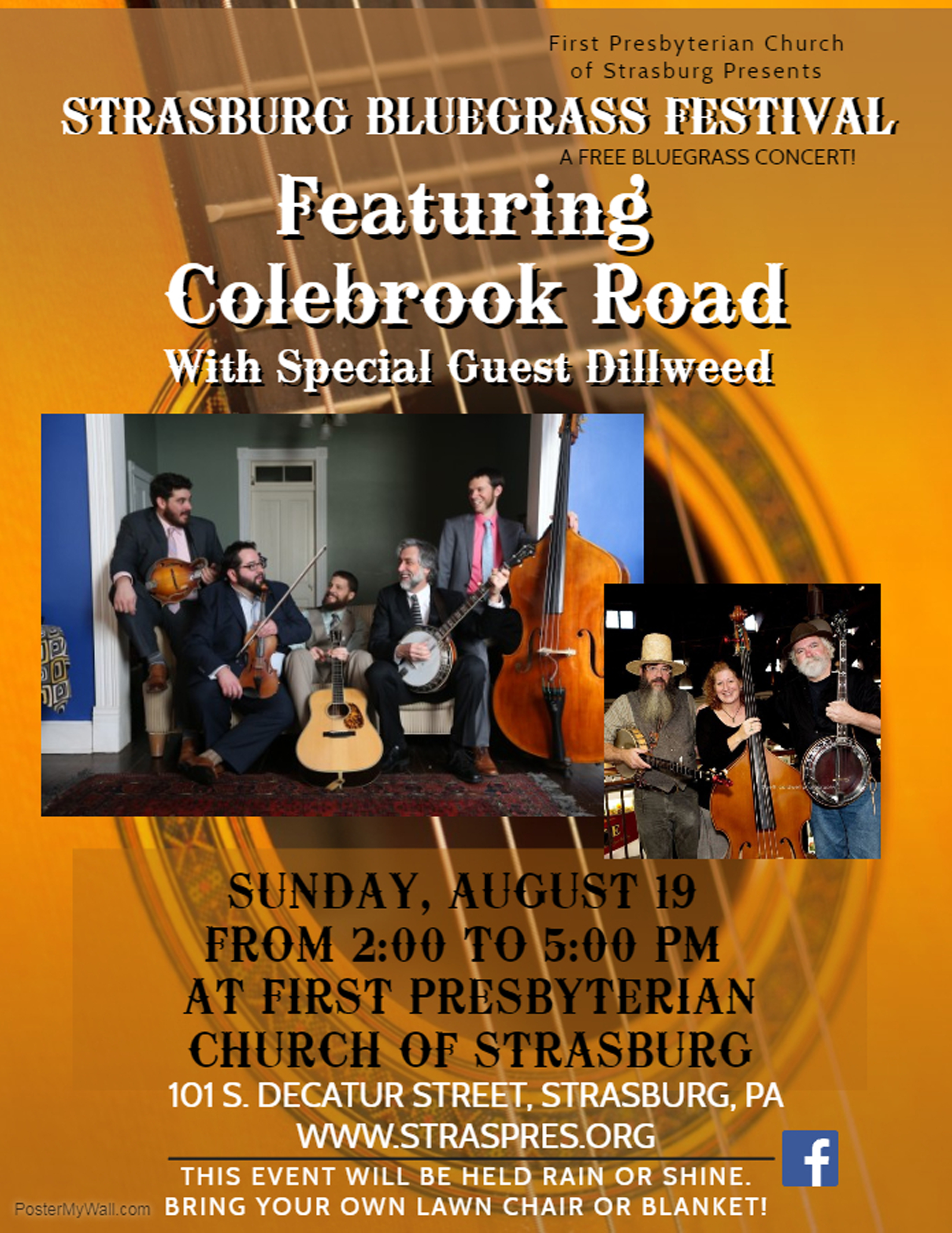 Bluegrass Festival Poster 2018 First Presbyterian Church of Strasburg