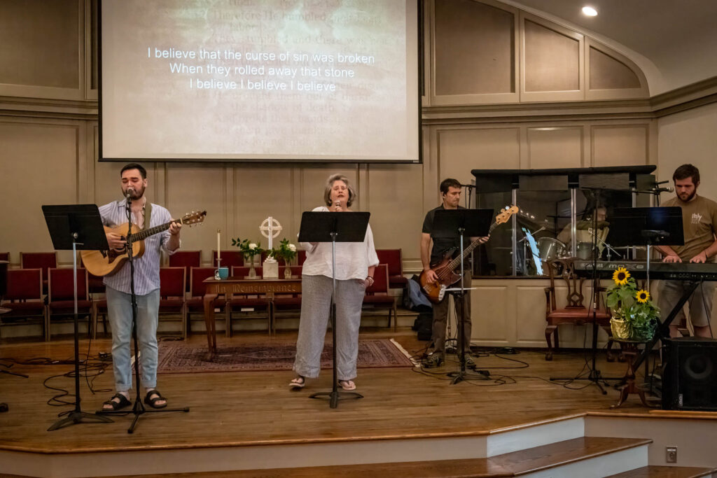 Praise team practicing