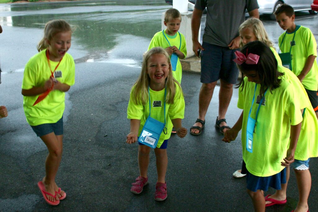 Young children enjoying a game.